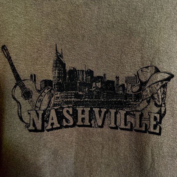 Brandy Melville John Galt Nashville T-Shirt Women Size Small Brown Retro Country - Picture 4 of 10